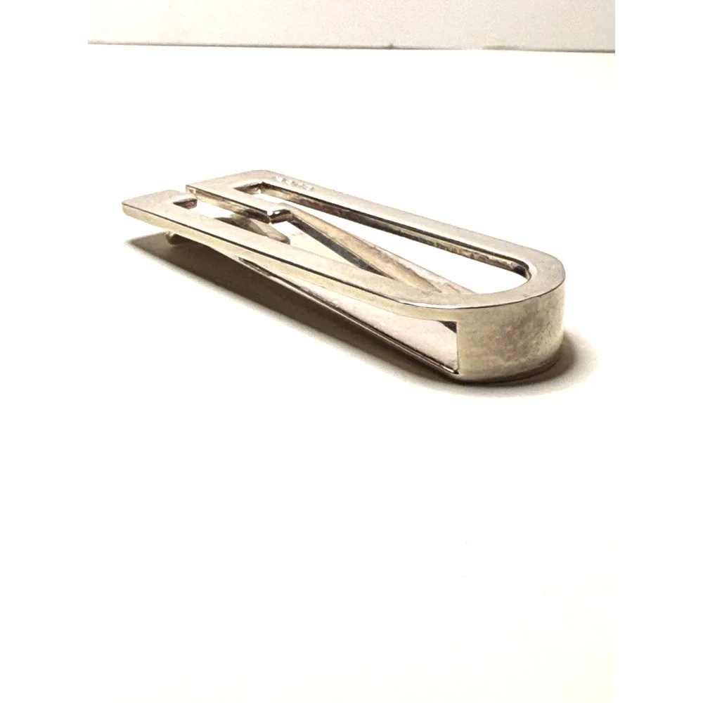 Gucci Money Bill Clip G Logo Silver Authentic Stainless Steel Excellent UC